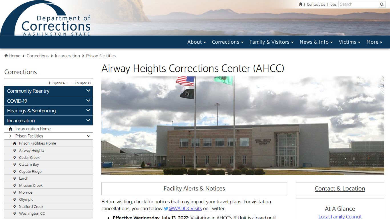 Airway Heights Corrections Center (AHCC) | Washington ...